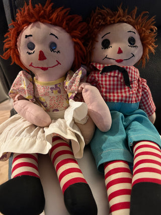 VTG Raggedy Ann and Andy set of two