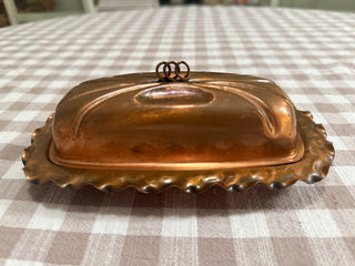 Vintage Gregorian Copper Butter Dish