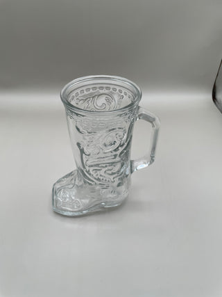 VNTG Libby Clear Cowboy Boot Beer Glass