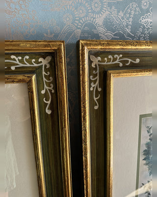 Annie LaPoint Framed Topiary & Wreath Prints - Tuscan Botanical Set of 2 (31" x 26.75")