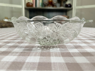 Vintage Pressed Glass Anchor Hocking Grape Serving Bowl
