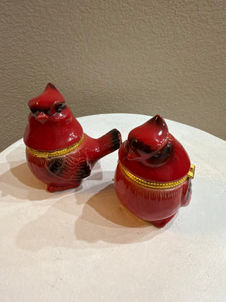 Bird trinket box - set of two