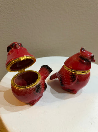 Bird trinket box - set of two