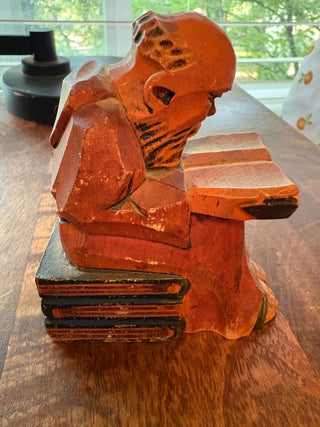 Franciscan Friar/Monk Reading Handcarved
