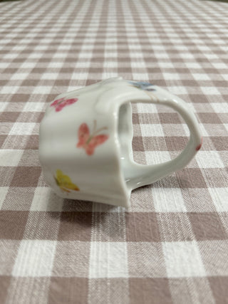 Vintage Takahashani Jolie Porcelain Mini Basket - Butterflies
