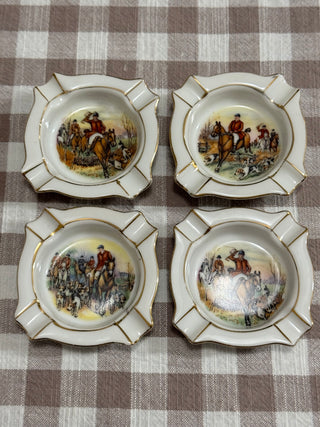 Goldcastle Porcelain Ashtrays  - Vintage MCM  Set Of 4