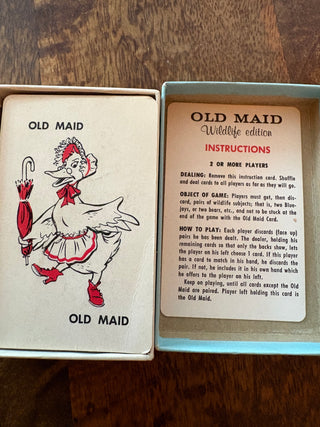 Old Maid Wildlife Edition 1960's Full Deck