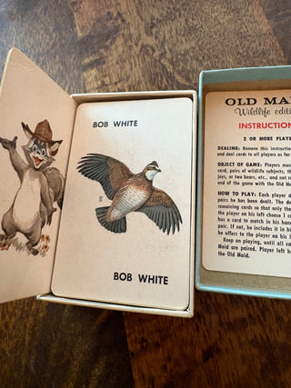 Old Maid Wildlife Edition 1960's Full Deck