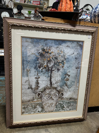 Ornate Framed Citrus Tree Drawing Wall Art - 36.5" x 33"