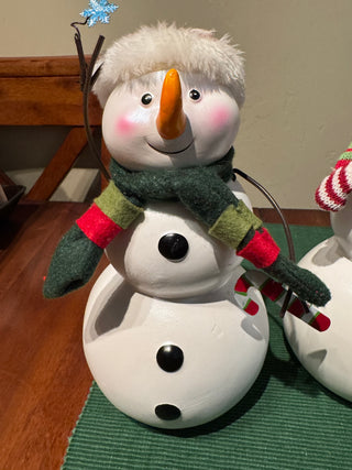 Ceramic Snowman Figurines