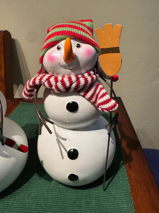 Ceramic Snowman Figurines