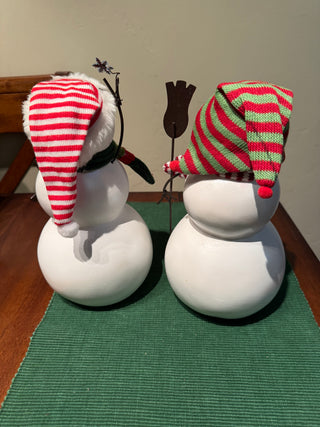 Ceramic Snowman Figurines