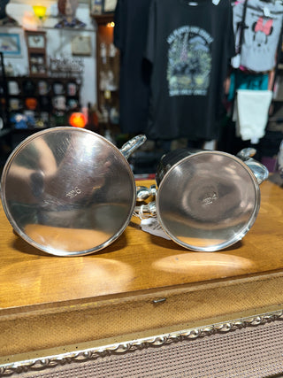 Vintage Wm. A. Rogers Silver-Plated Coffee Pot & Lidded Sugar Bowl Set, Circa 1930s