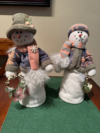 Holiday Weighted Snowmen Plush Figurine