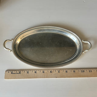 Silver plated oval tray