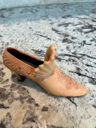 Miniature Victorian Heel Salmon Color with Ruffle
