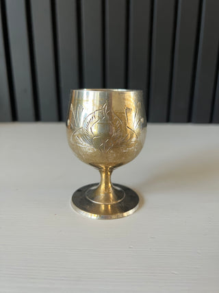 Silver plated mini goblet