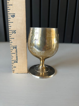 Silver plated mini goblet