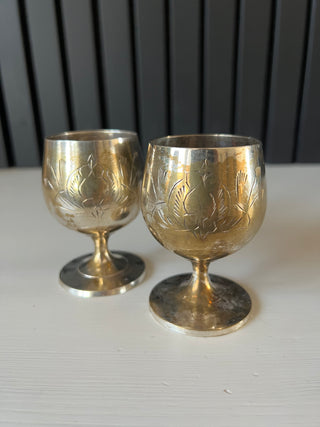 Silver plated mini goblet