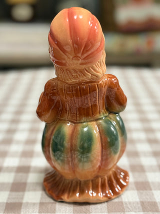 Vintage Ceramic Pumpkin Girl