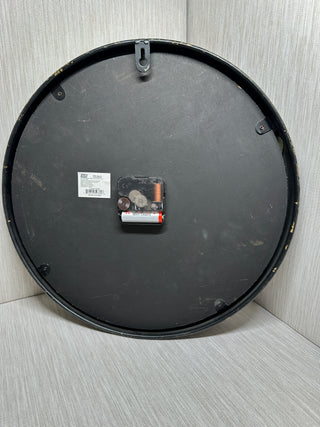 Vintage Style 16" Round Wall Clock – Pont De L'ange Bordeaux Distressed Gray