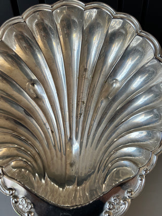 Vintage silver plated shell 13”