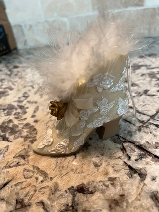 Miniature Victorian Heel/Boot with Fur