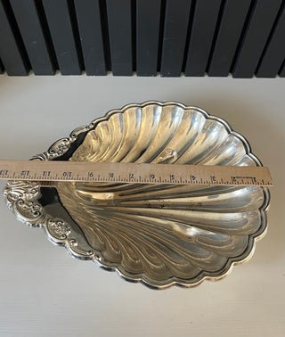 Vintage silver plated shell 13”