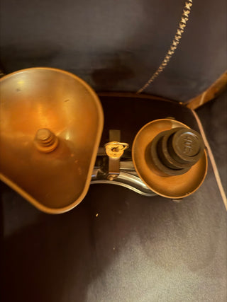 Vintage Salter No. 56 Scales Black and gold with weights