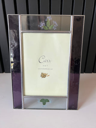 Stained glass pressed flower frame