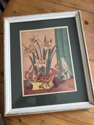 Gabrielle Framed Art Nouveau Print 1950s