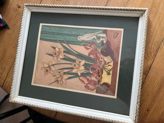 Gabrielle Framed Art Nouveau Print 1950s
