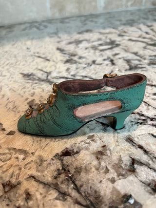 Miniature Victorian Heel Teal