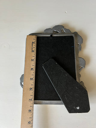 Pewter morning glory picture frame
