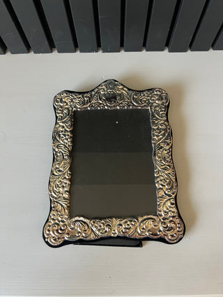 Silver plated ornate frame