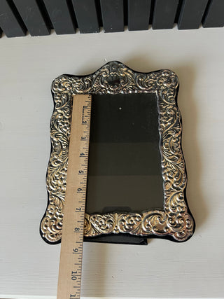 Silver plated ornate frame
