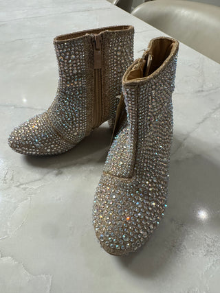 Kids: Rhinestone Ankle Boots