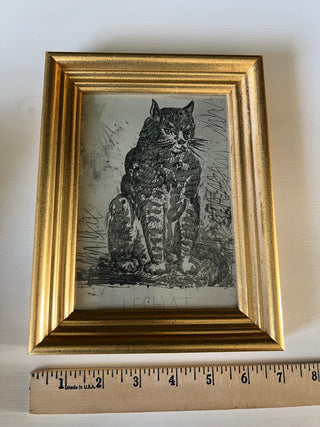 Gold framed Le Chat Picasso print
