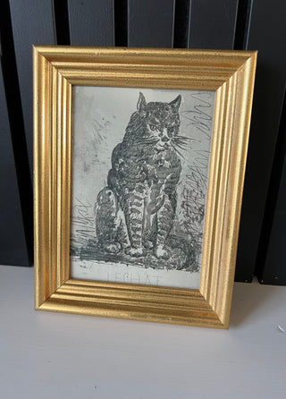 Gold framed Le Chat Picasso print