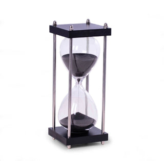 30 Minute Hourglass - Black Wood Sand Timer