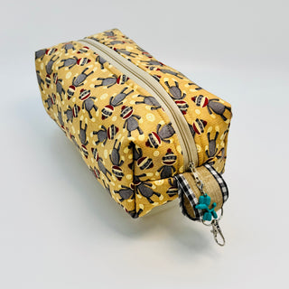 Handmade Cosmetic Bag - Sock Monkeys - RCD