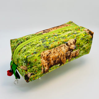 Handmade Cosmetic Bag - Highland Cows - RCD