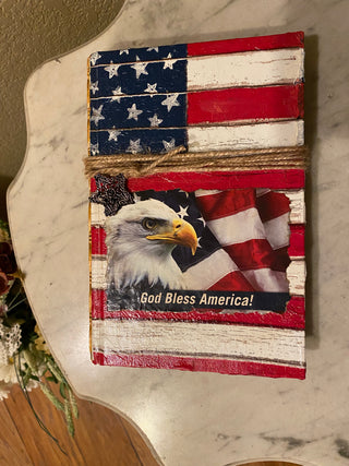 Handcrafted Americana decorative book Rcd