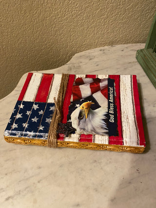 Handcrafted Americana decorative book Rcd