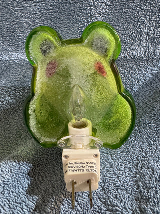 Vtg Frog Acrylic Night Light