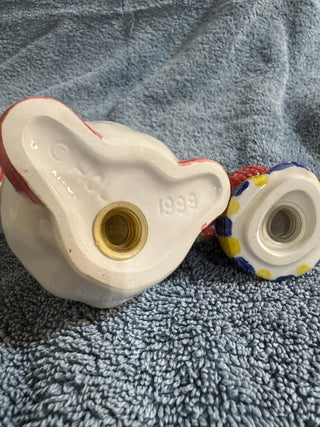Vtg Ceramic Snowman Salt & Pepper Shakers