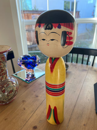 Vintage Wooden Kokeshi Doll 18 inch