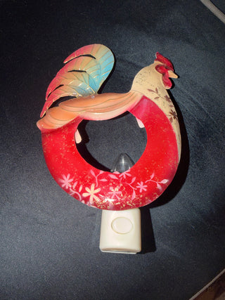 Metal chicken night light