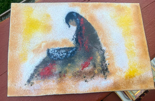 V Mid Century CA artist Carol Balatti “Tribute to DeGrazia”