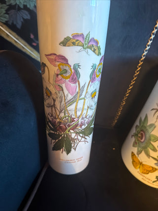 Set of 4 Portmeirion England Canisters Airtight Botanical Herbs Wood covers